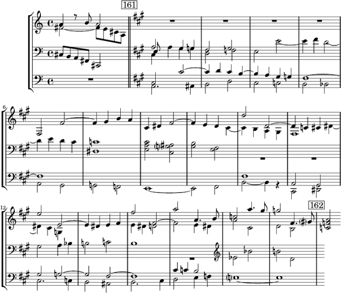 klavierauszug Gustav Mahler, VI. Sinfonie, Finale, Studienziffer 161
